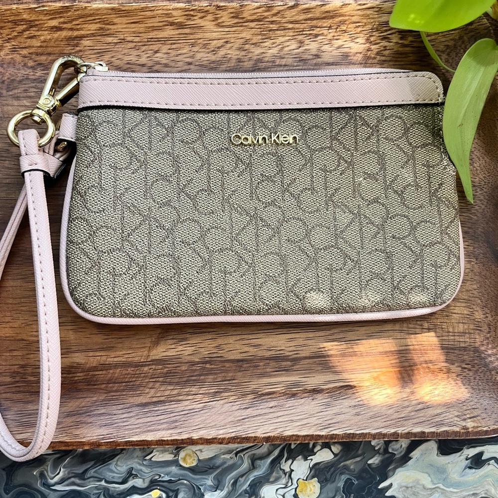 Calvin Klein Leather Wristlet
